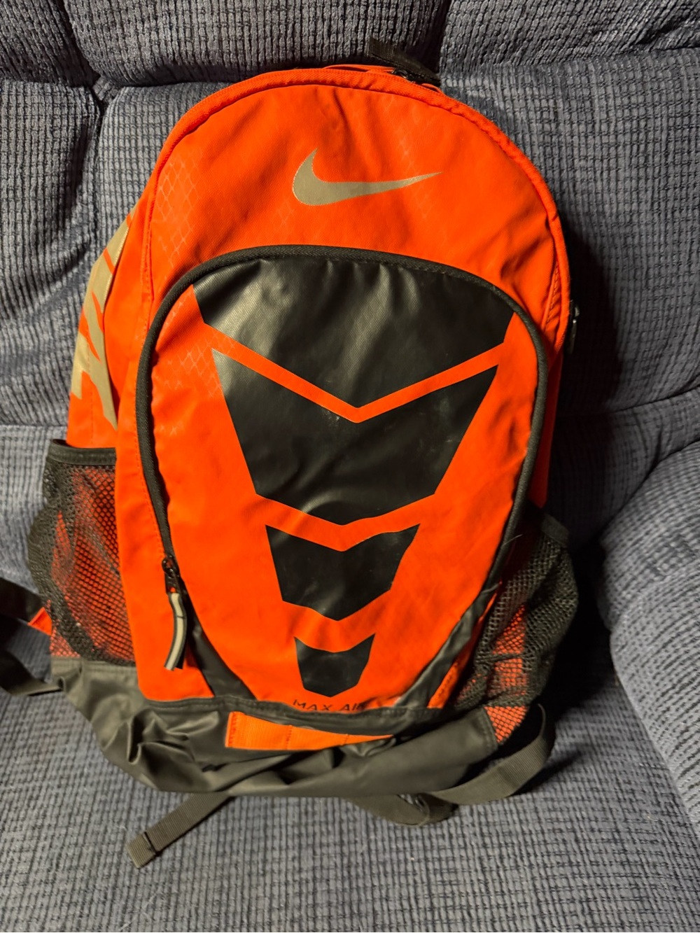 Nike Men's Bright Orange and Black Athletic Backpack